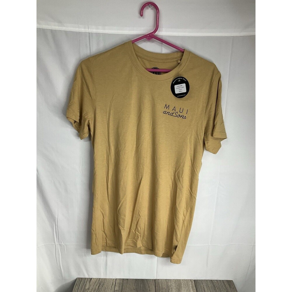 Maui and Sons Classic Cookie Logo T-shirt - Yellow Mustard Brand New Men’s S